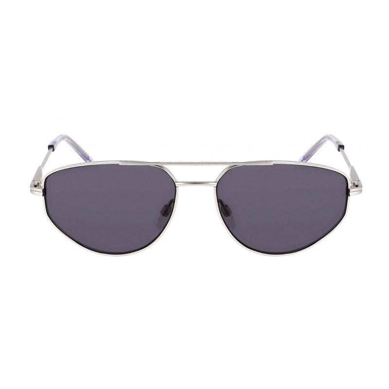 Gafas de satén color gris y plateado