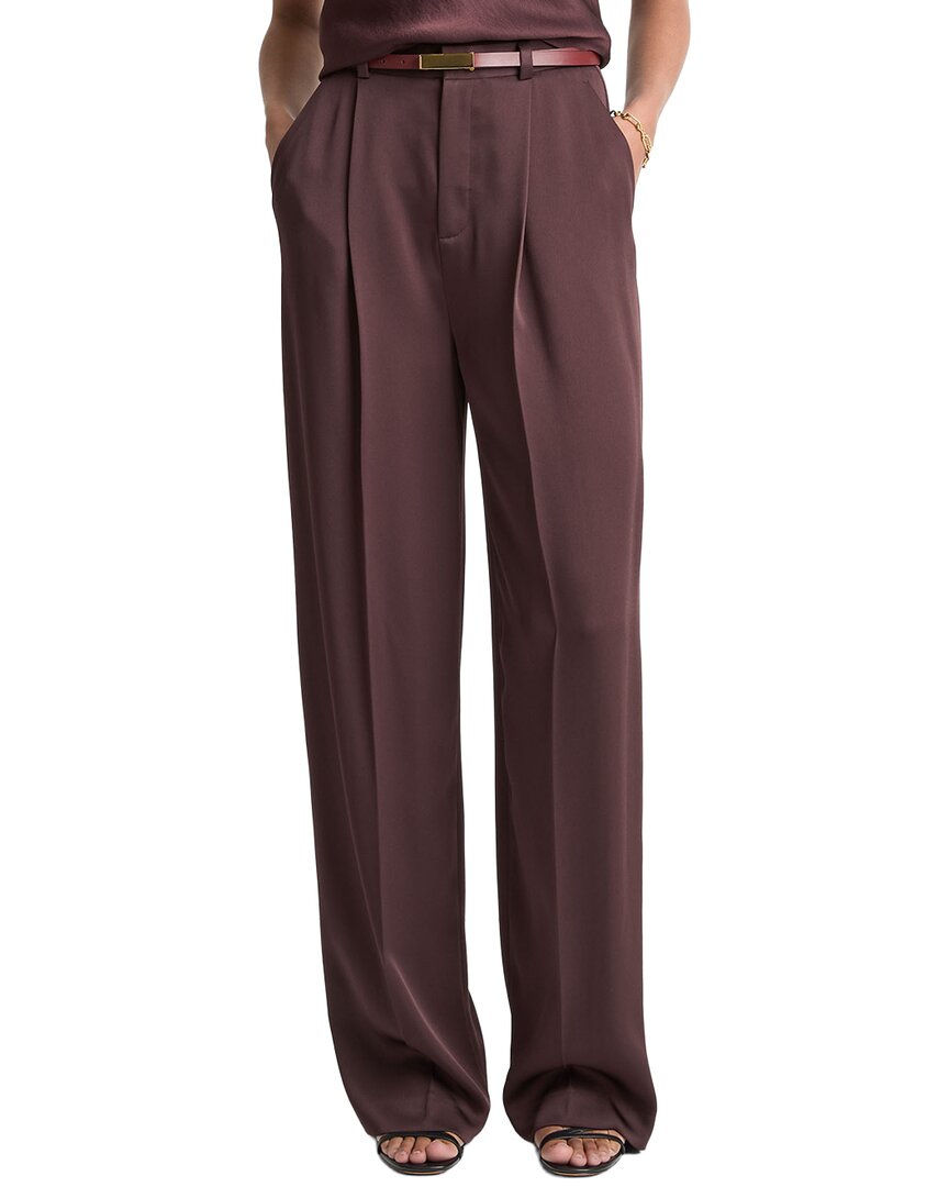Pantalón de mezcla de lana de tiro alto