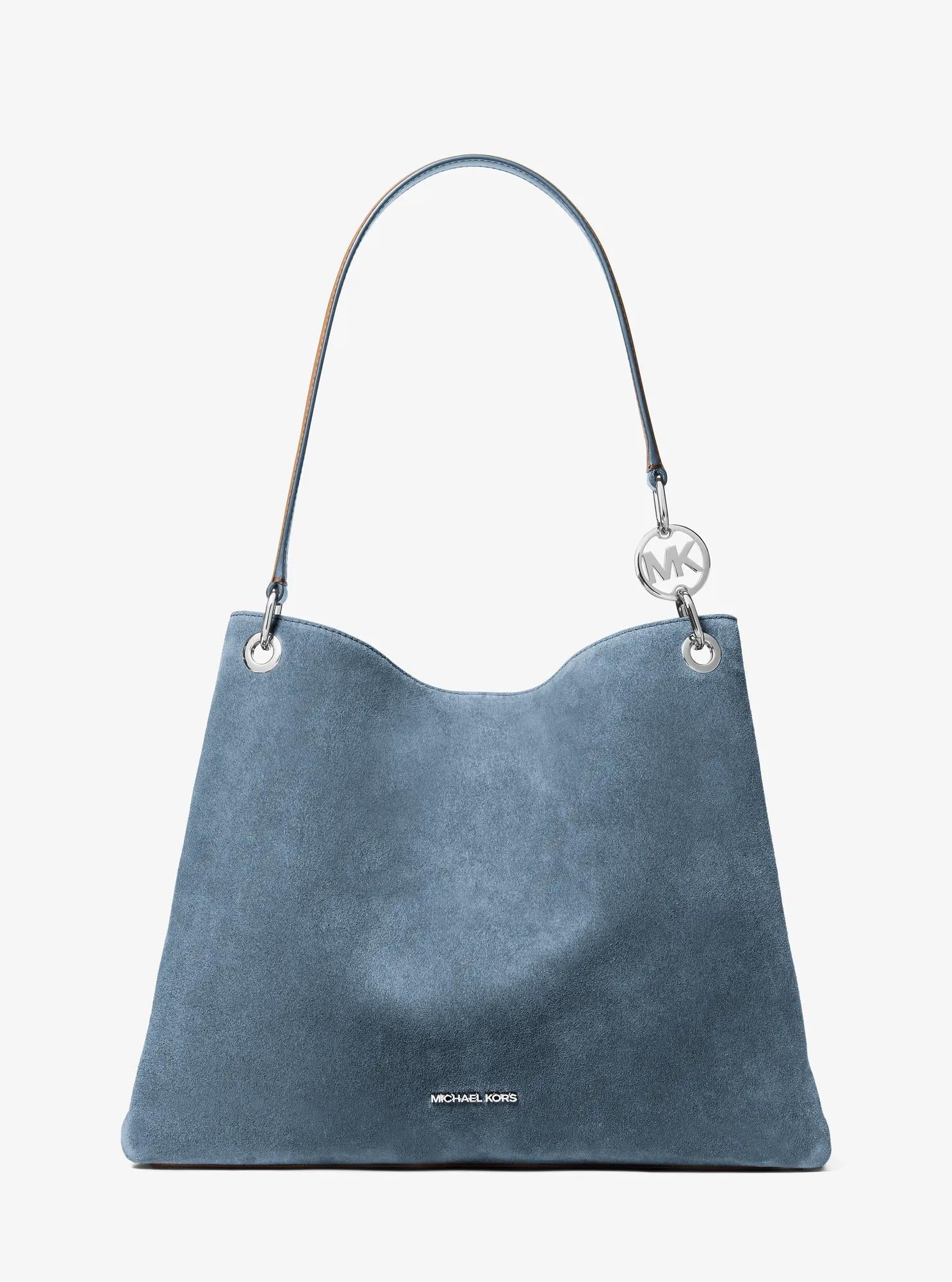 Bolso de hombro de gamuza
