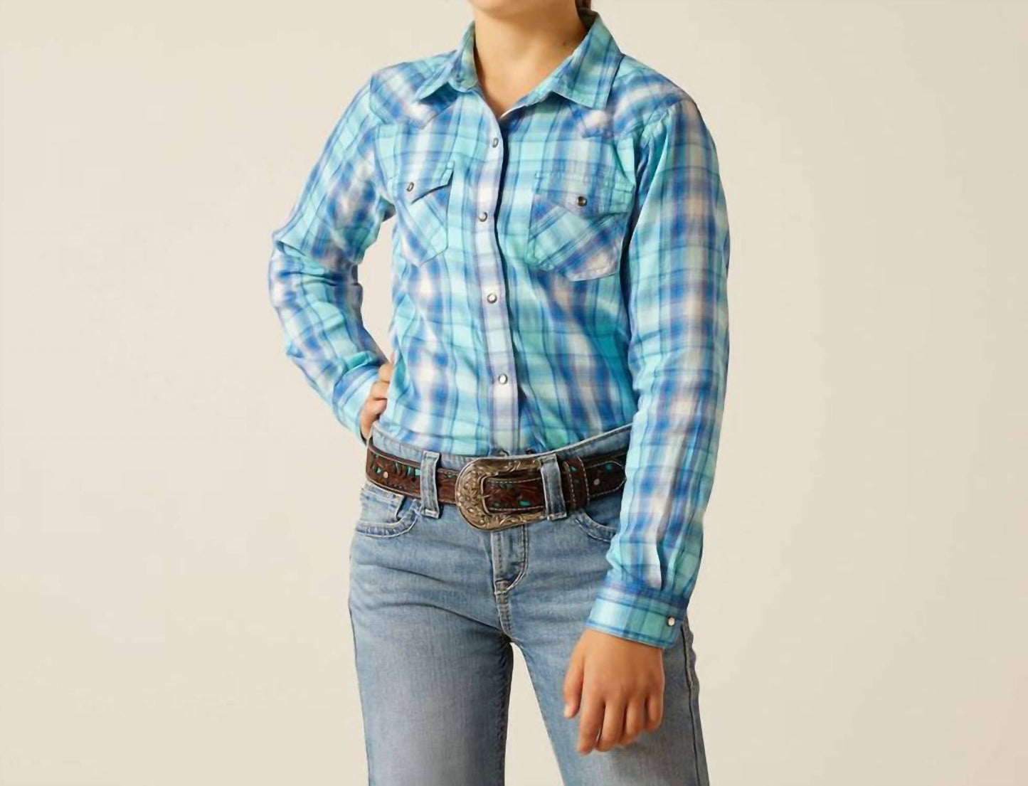 Camisa para niña color azul