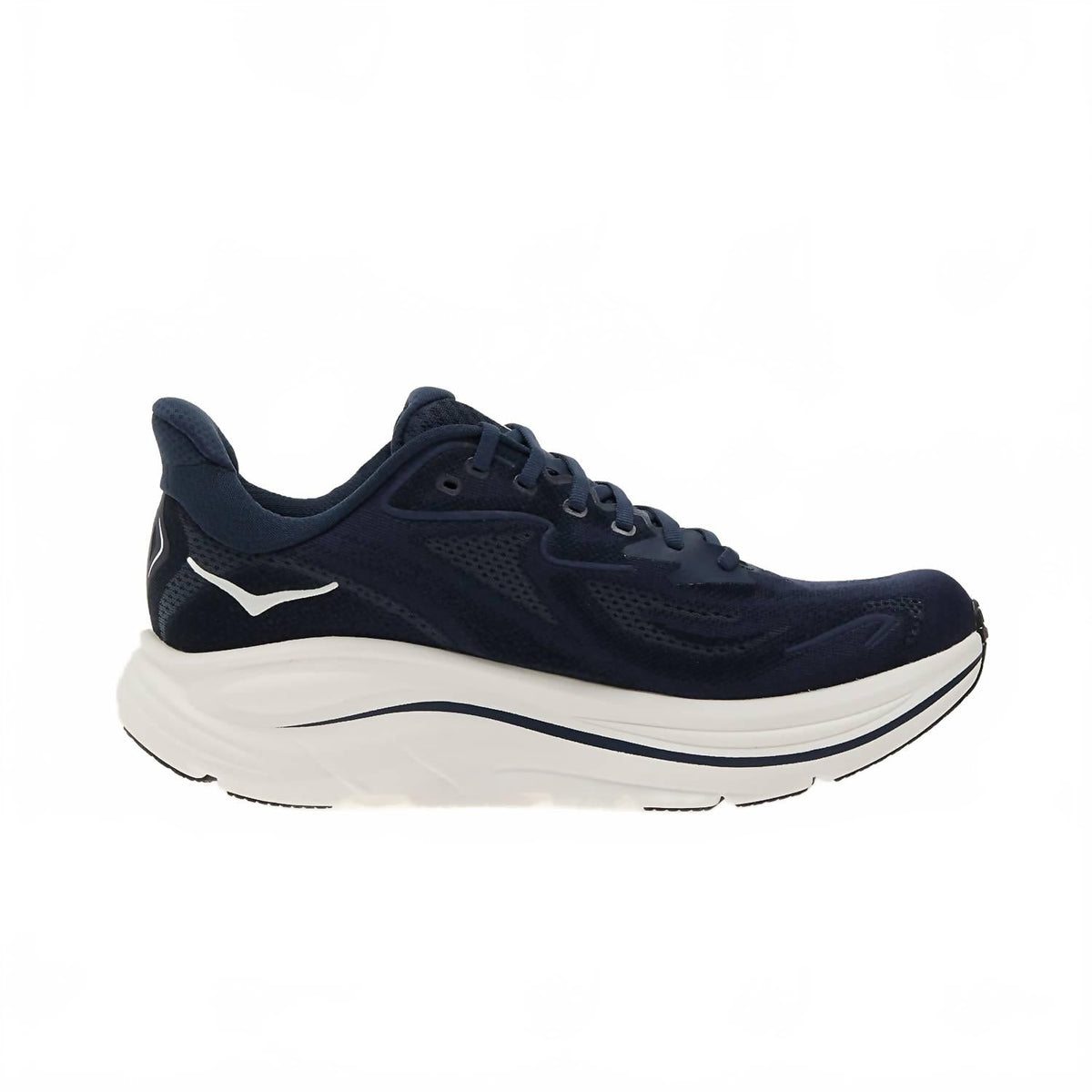 Tenis para correr de hombre color azul marino y blanco