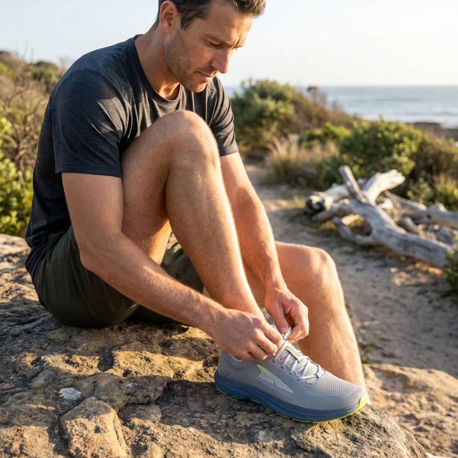 Tenis para correr de hombre color gris