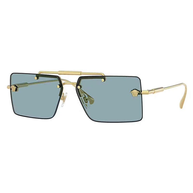 Gafas color azul y dorado