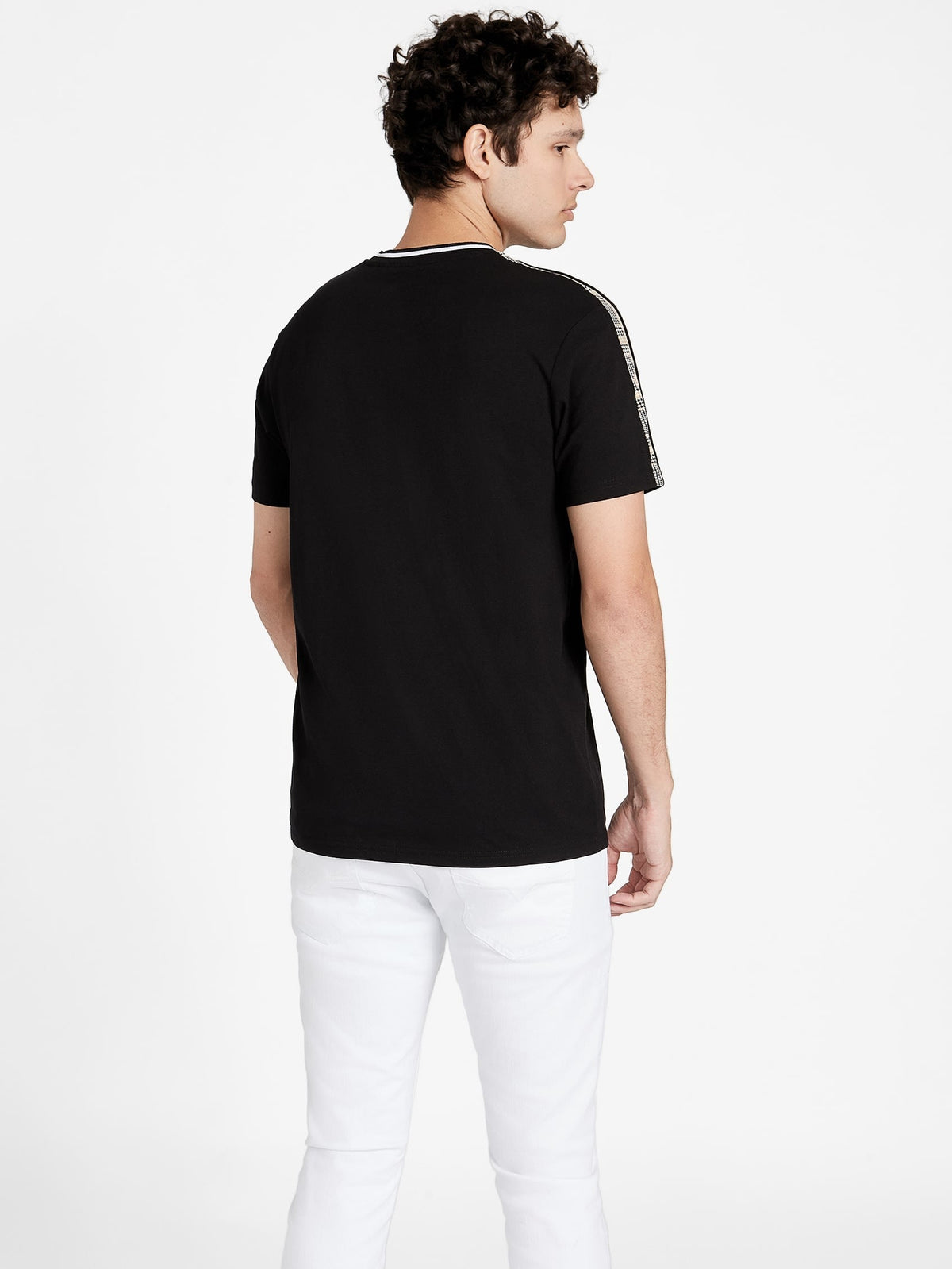 Camiseta con cuello redondo a cuadros