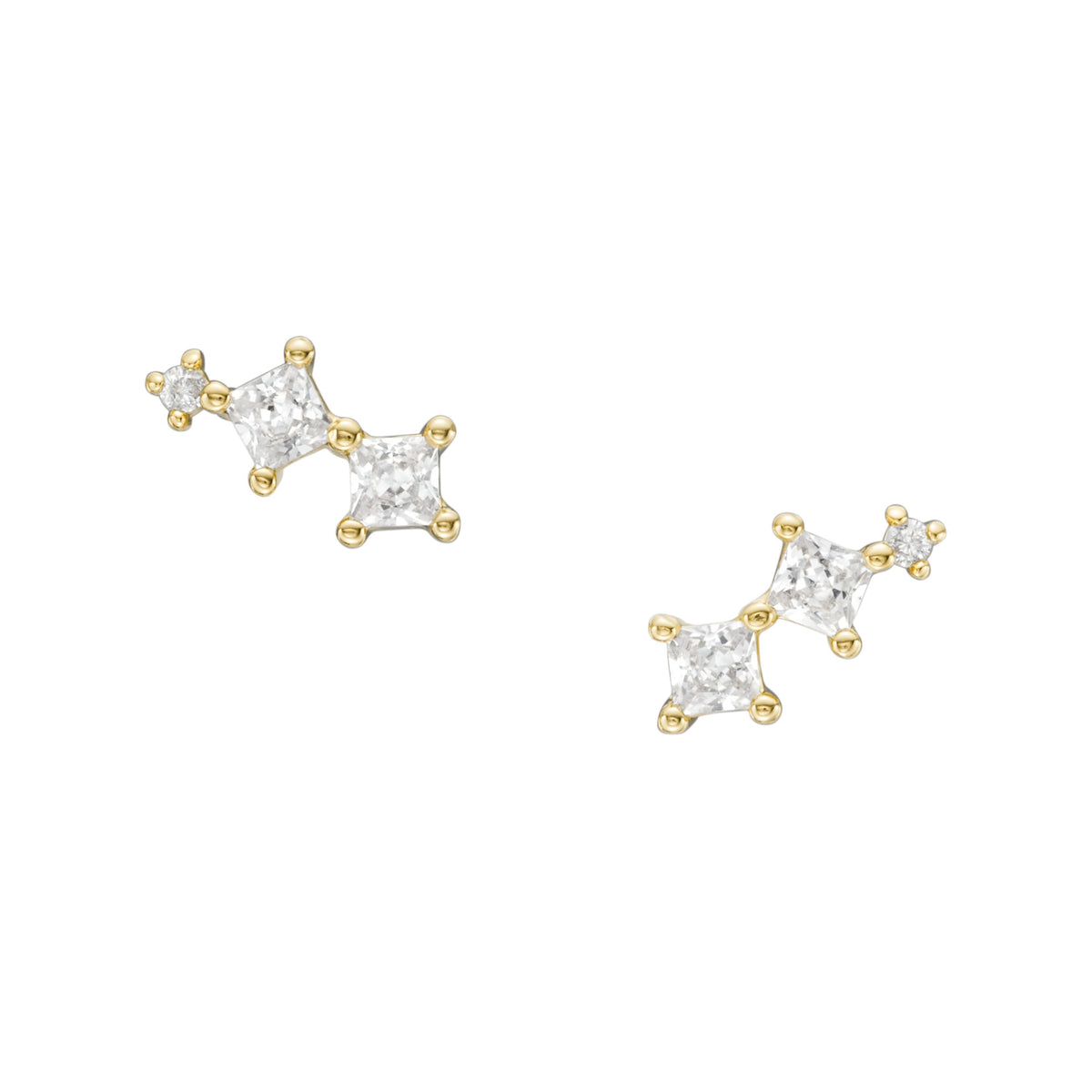 Aretes de mujer color dorado