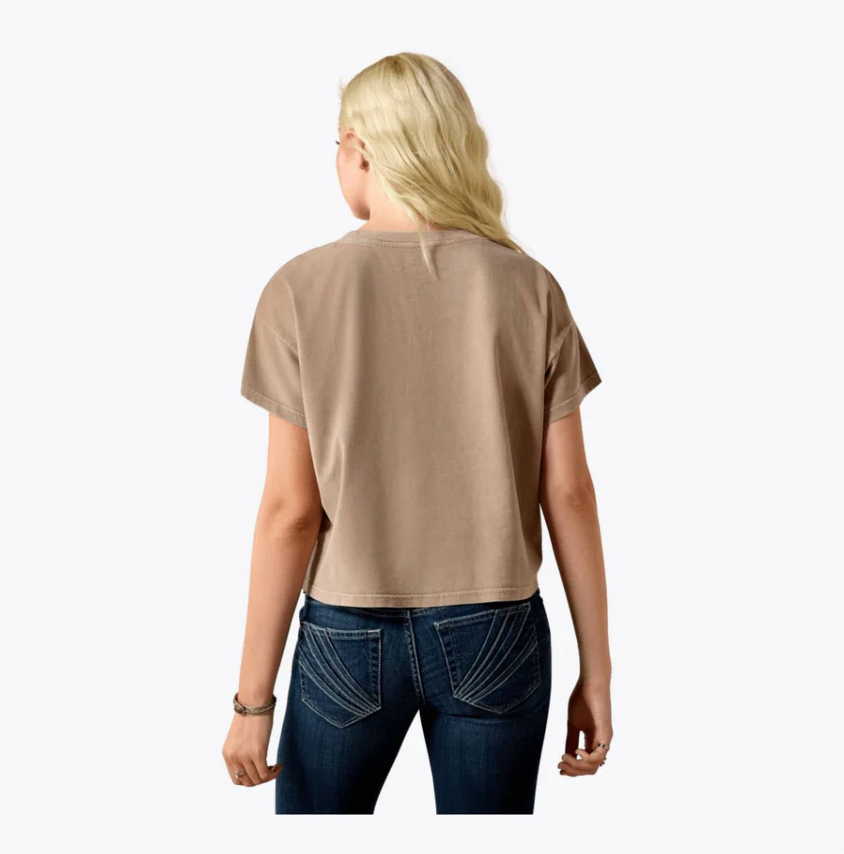 Camiseta color gris y taupe