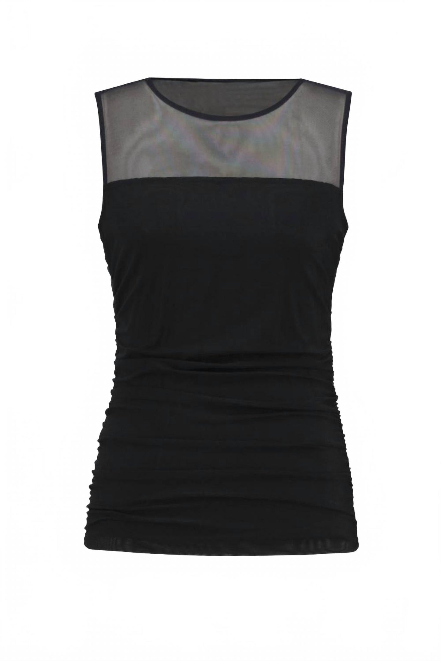 Top sin mangas color negro