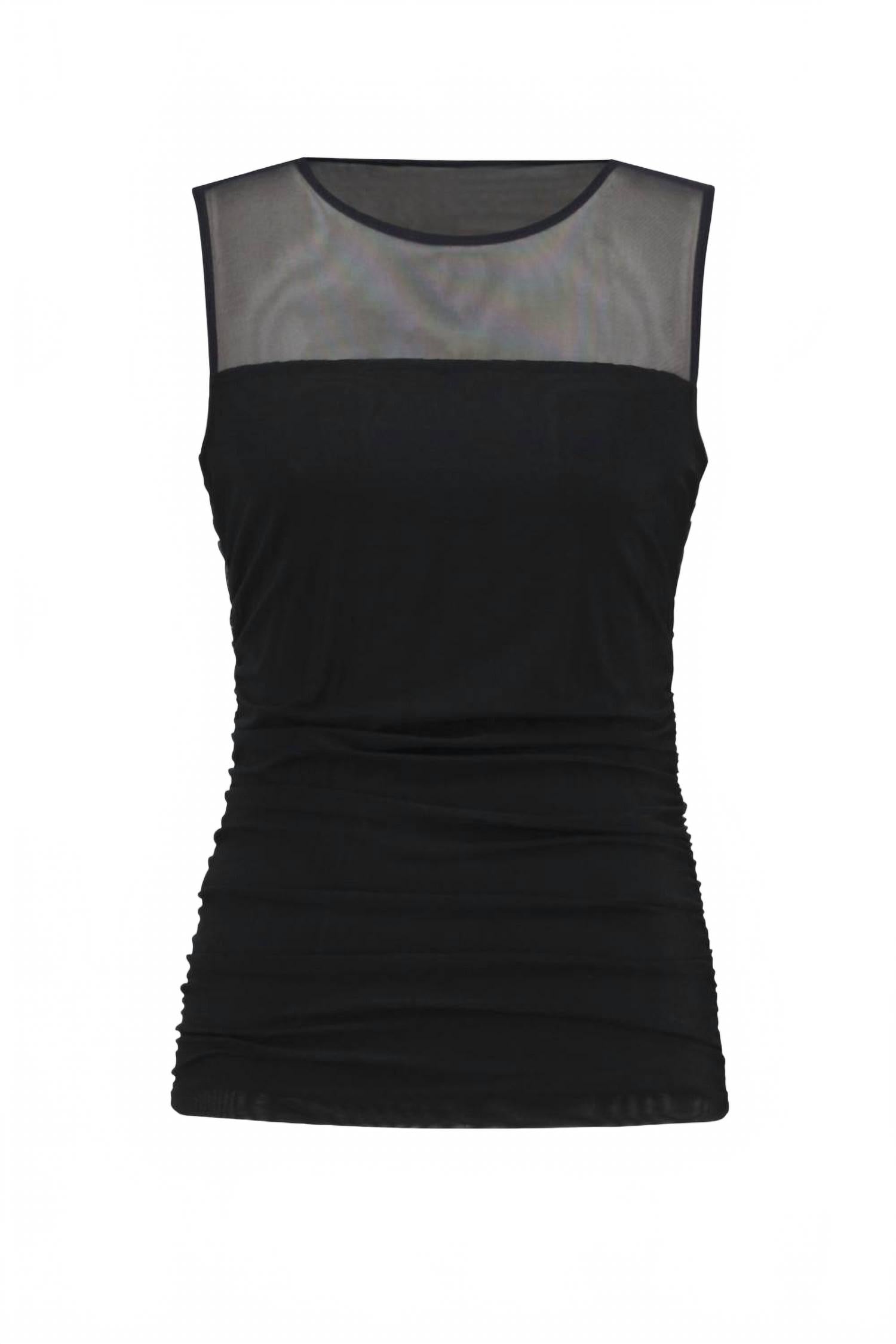 Top sin mangas color negro