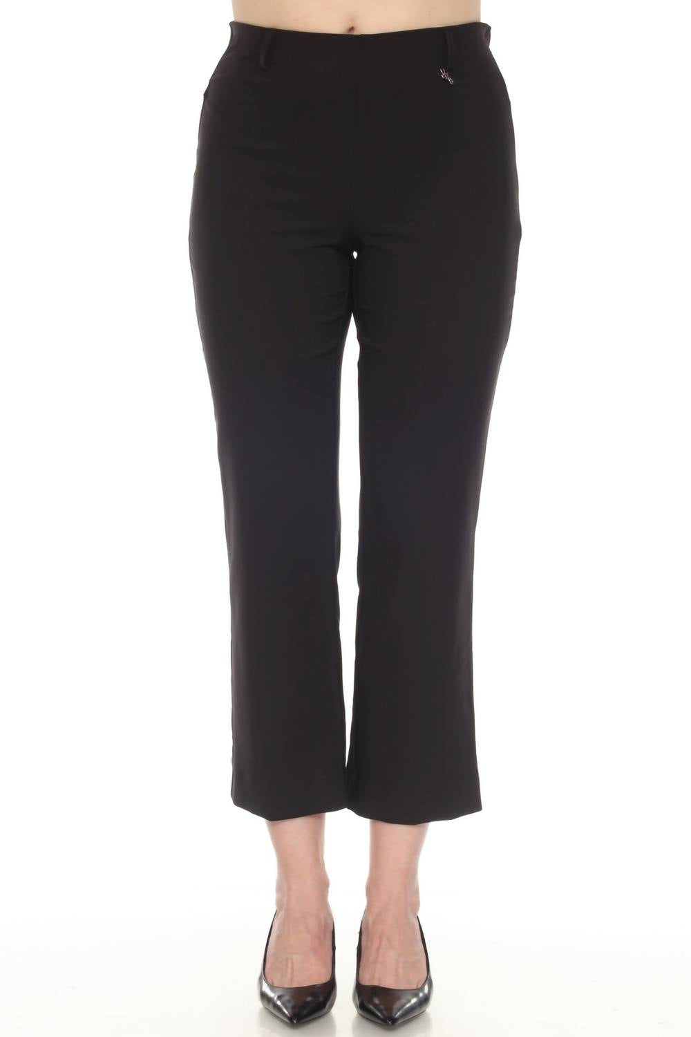 Pantalón de corte recto color negro