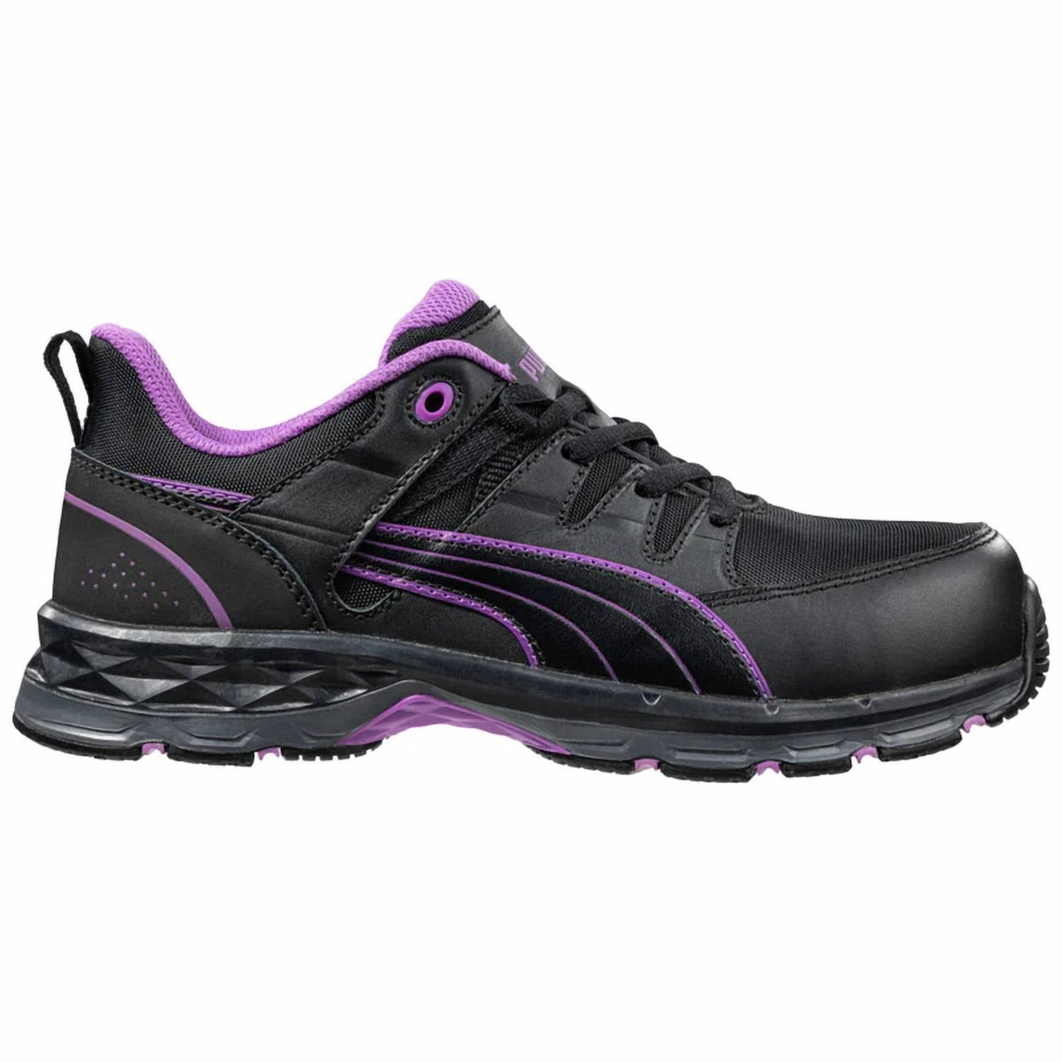 Zapatos de mujer color negro y violeta