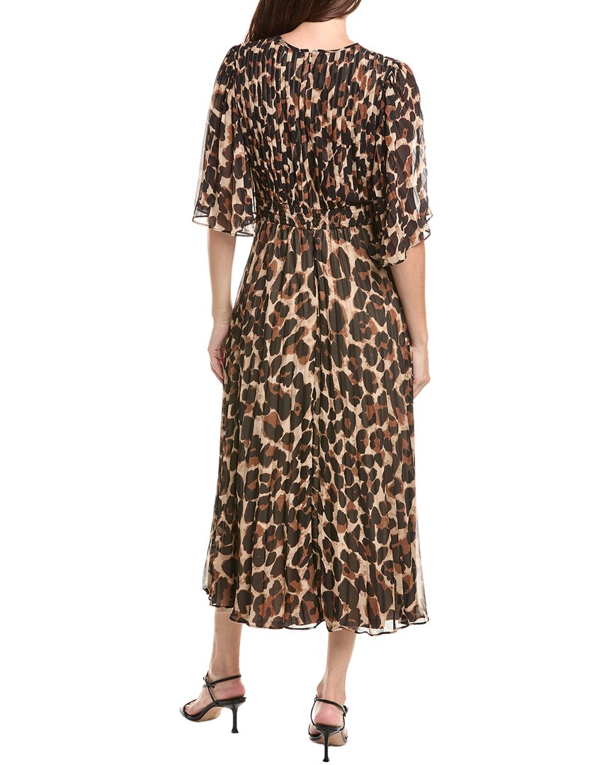 Vestido midi con pliegues