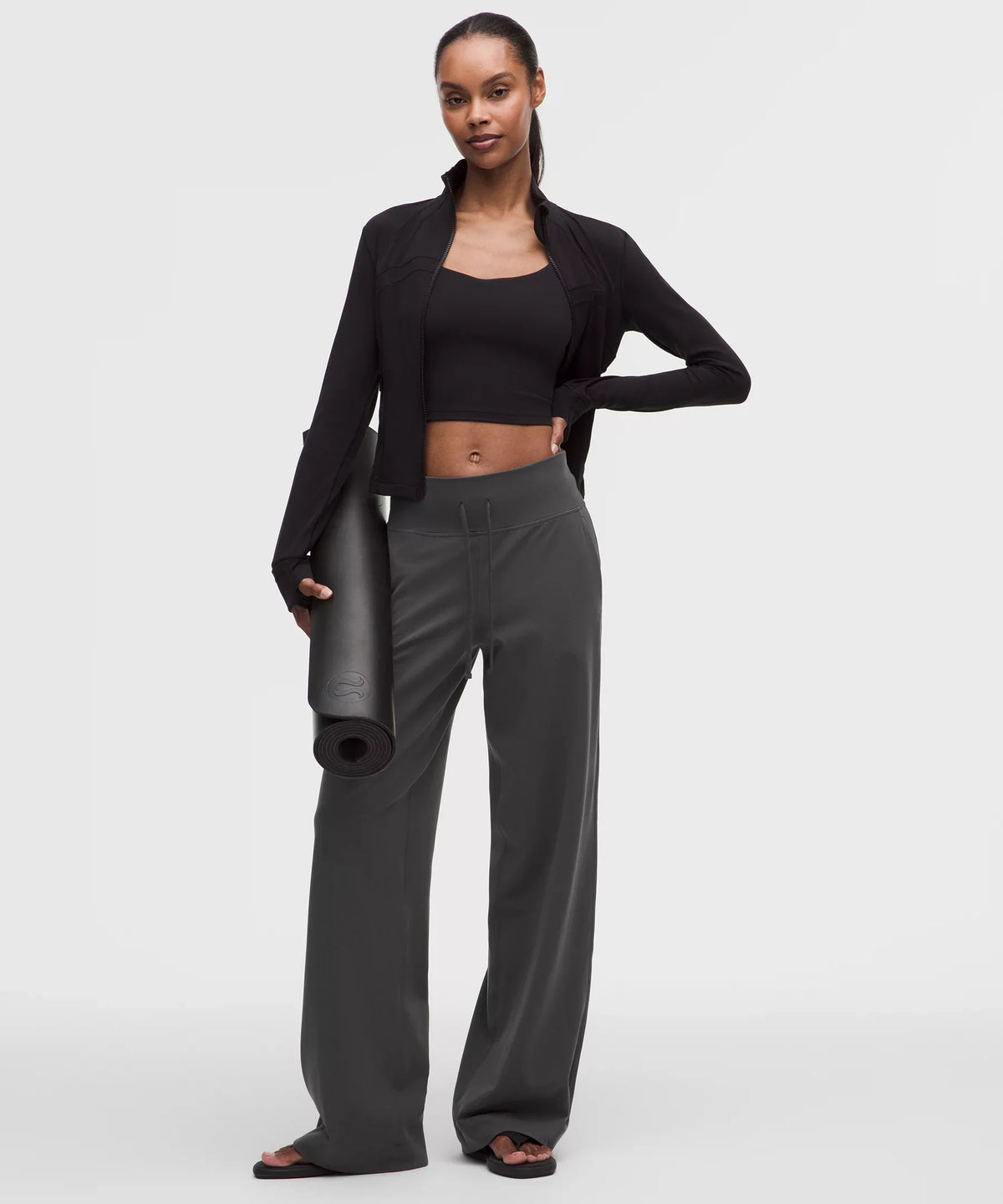 Pantalón de pierna ancha de tiro alto