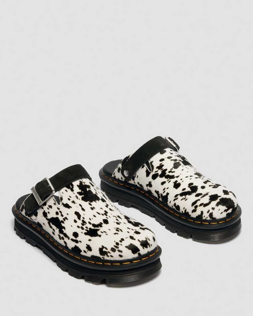 Zapatos destalonados de cuero con plataforma