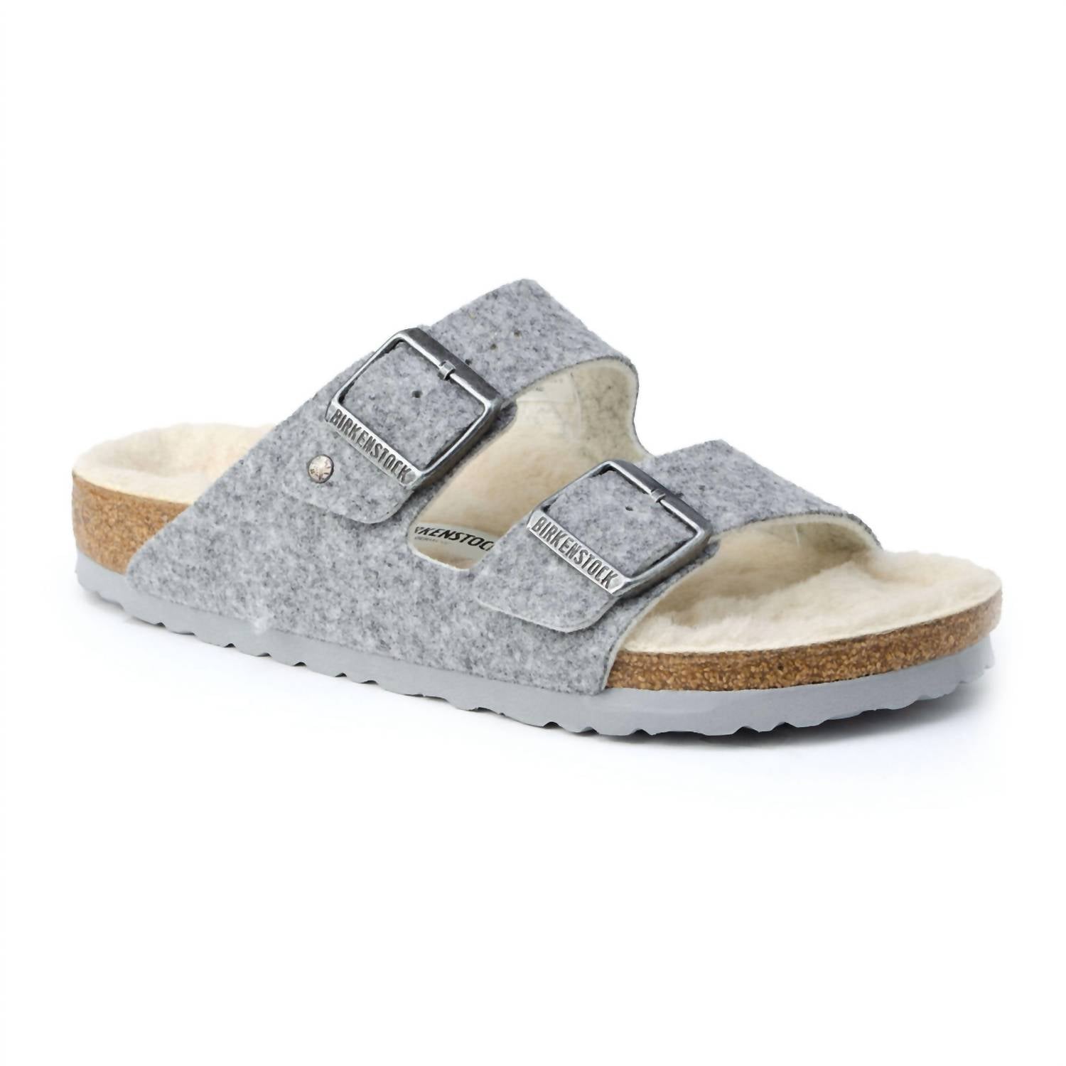 Sandalias de mujer de lana color gris