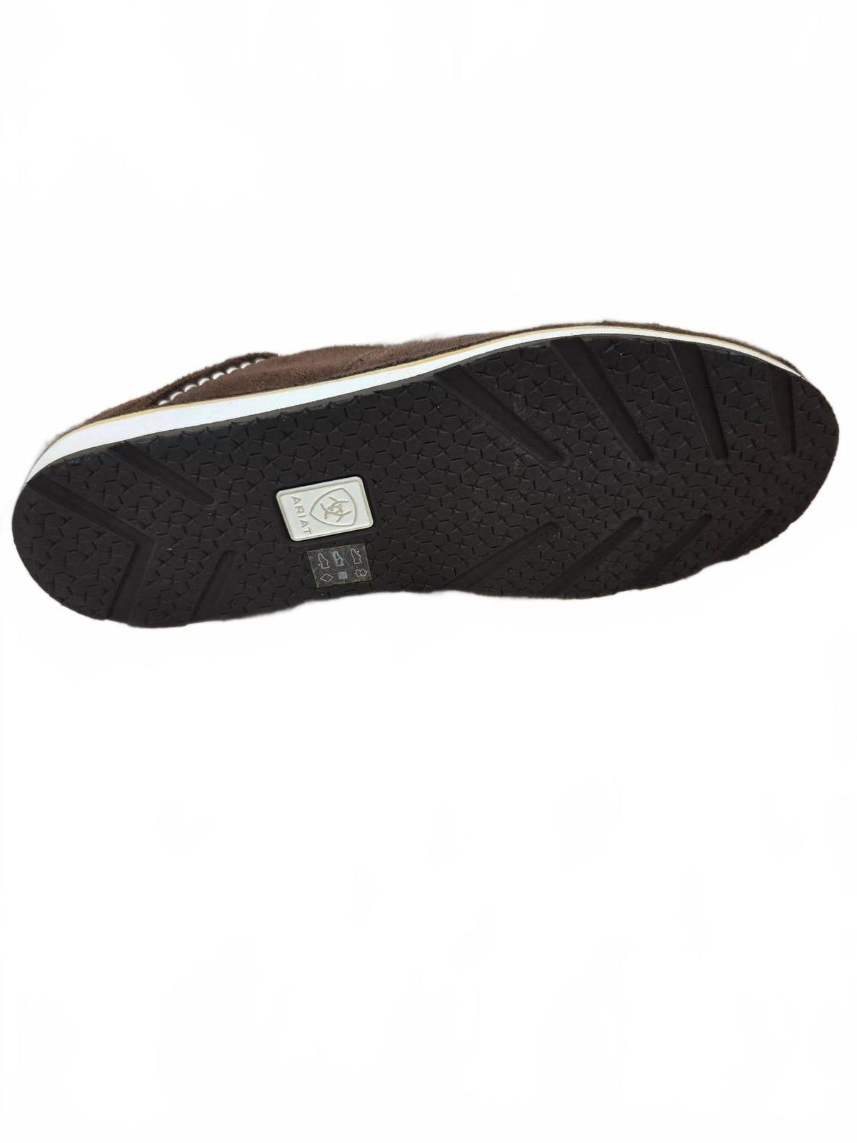 Zapatos de mujer de gamuza con estampado floral sin cordones color café