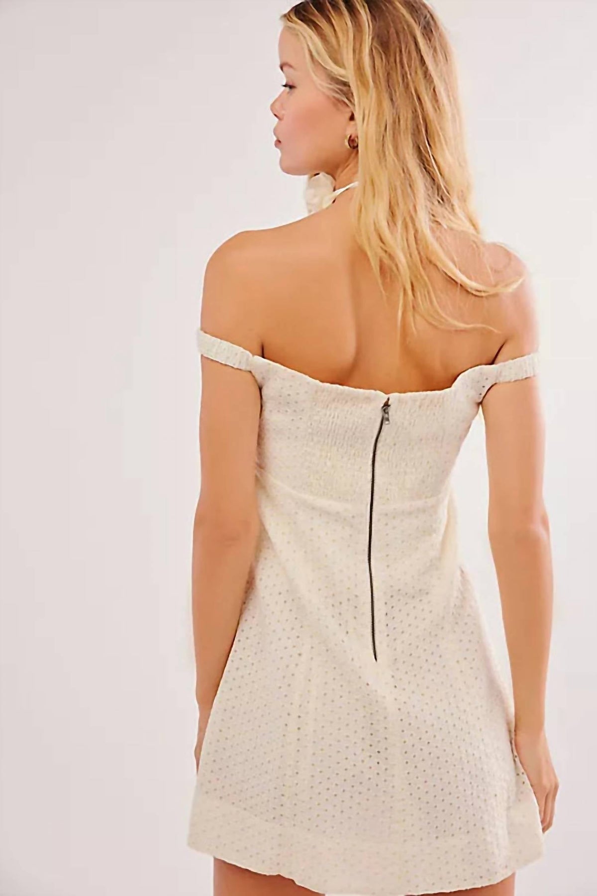 Vestido corto color blanco