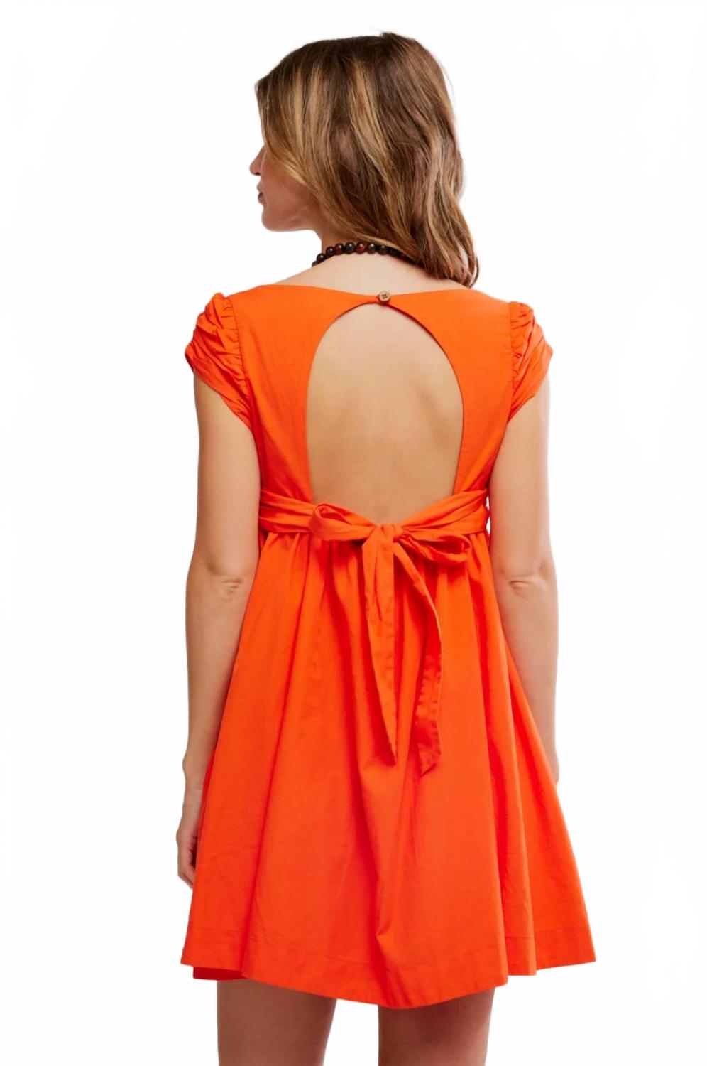 Vestido corto color naranja
