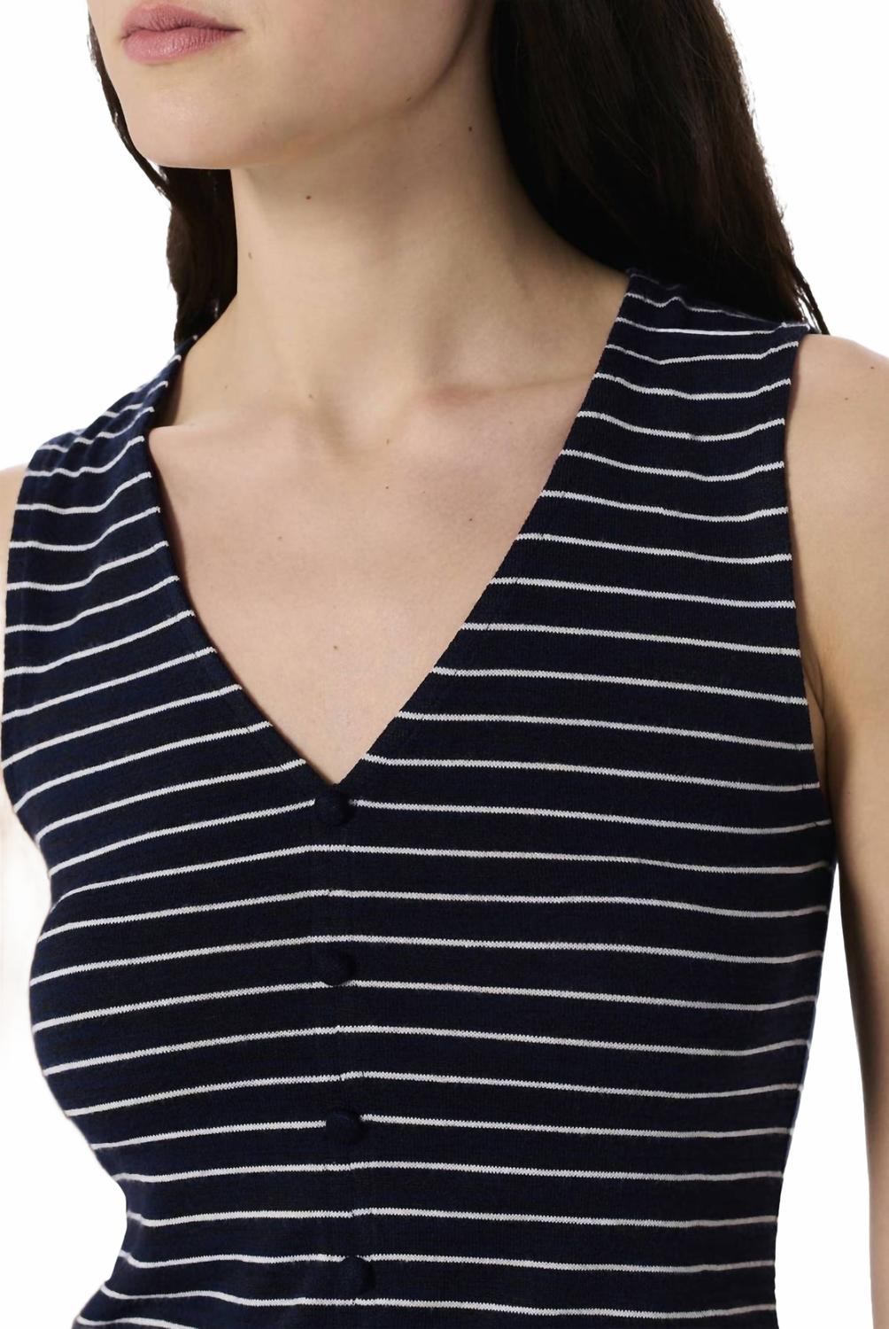 Blusa a rayas color azul marino
