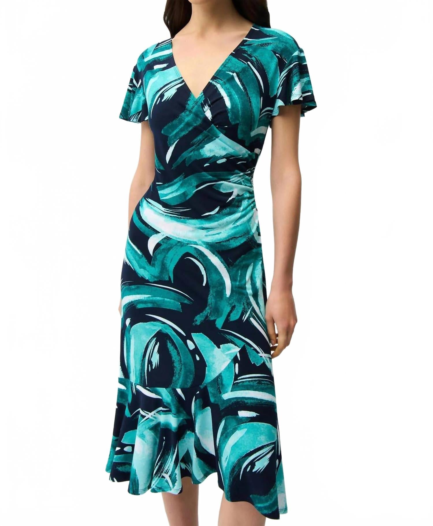 Vestido midi color azul