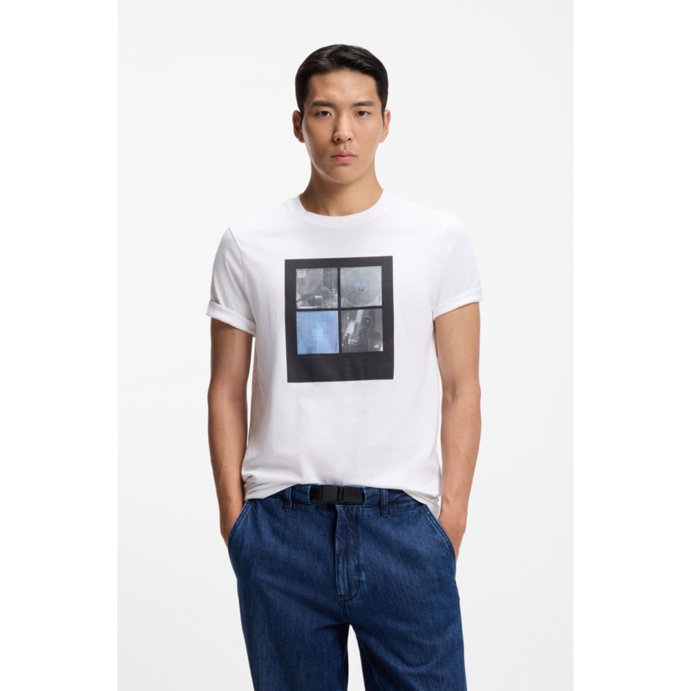 Camiseta de algodón con estampado