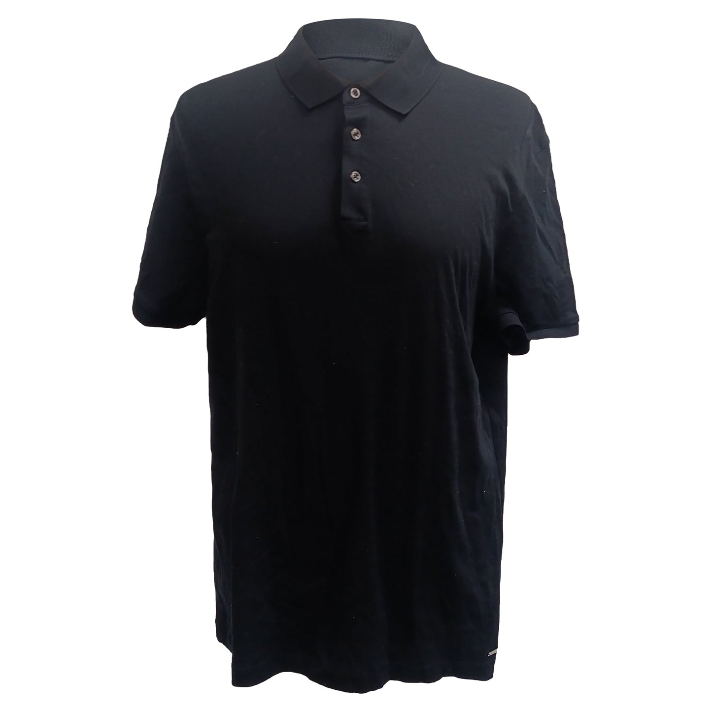 Polo de algodón color negro