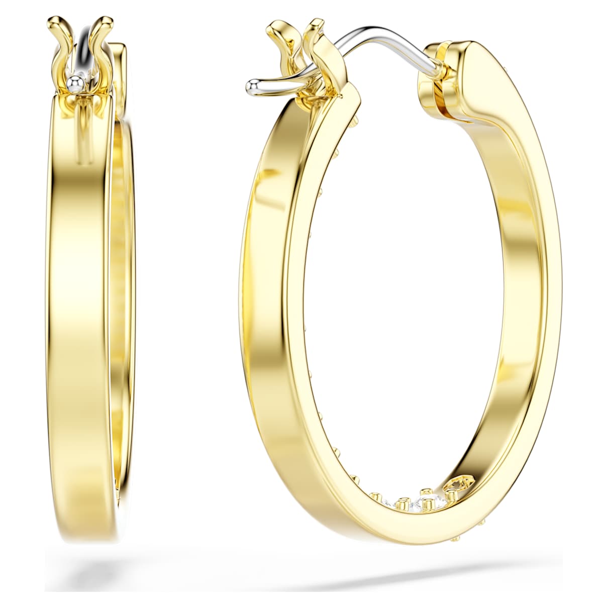 Aretes color blanco y dorado