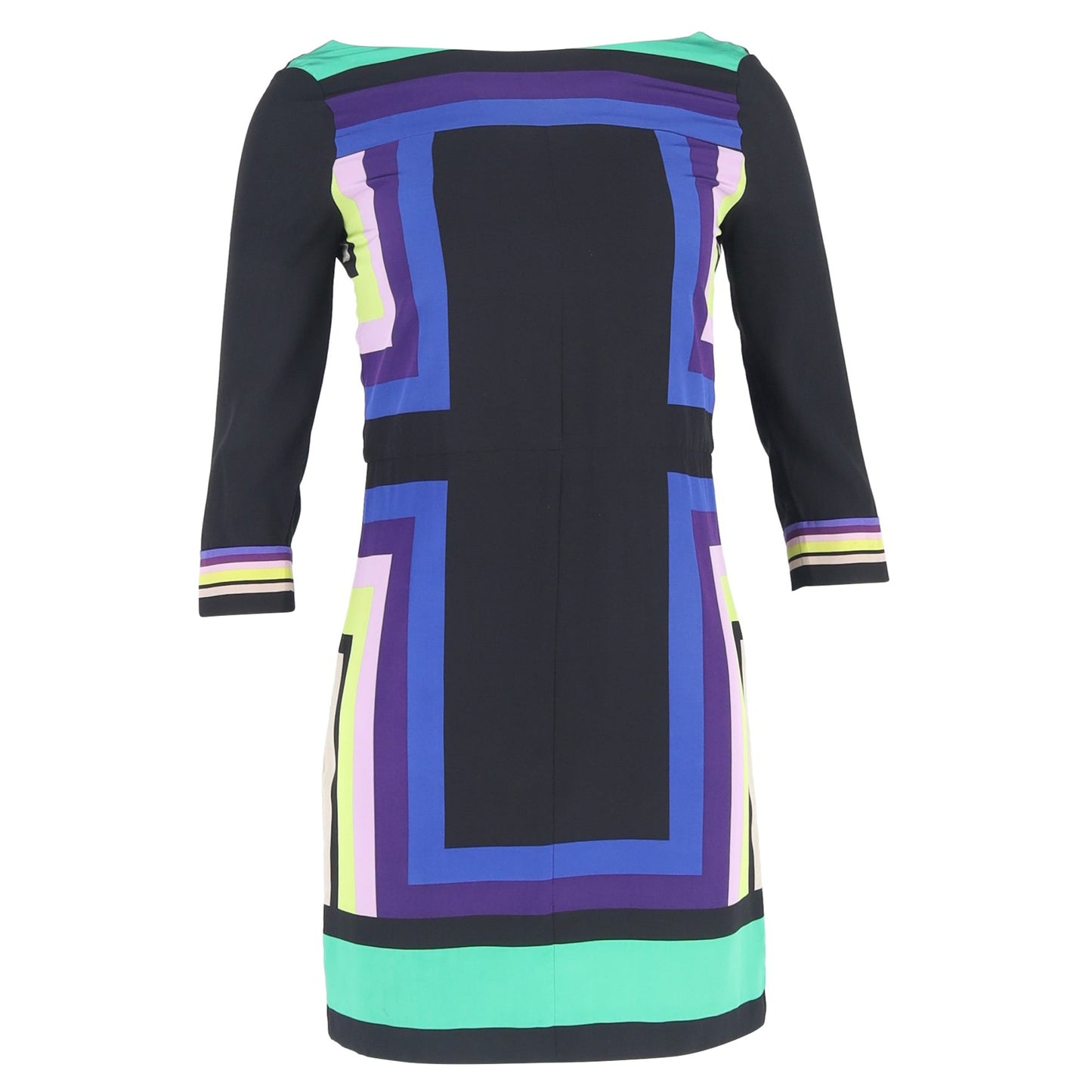 Vestido de seda con estampado multicolor
