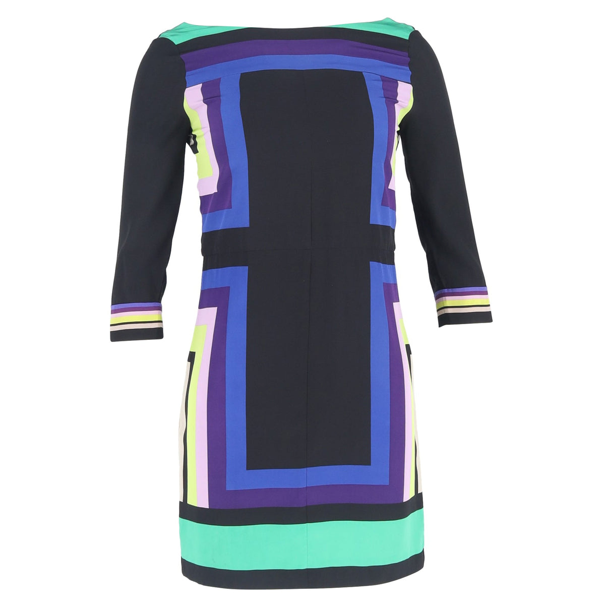 Vestido de seda con estampado multicolor