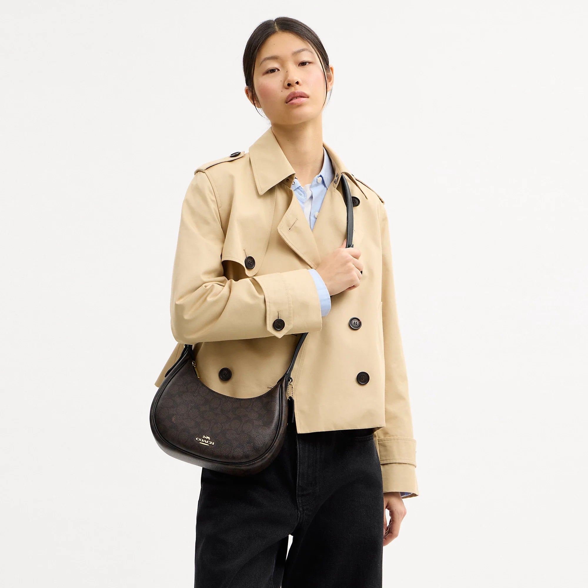 Bolso de hombro de lona