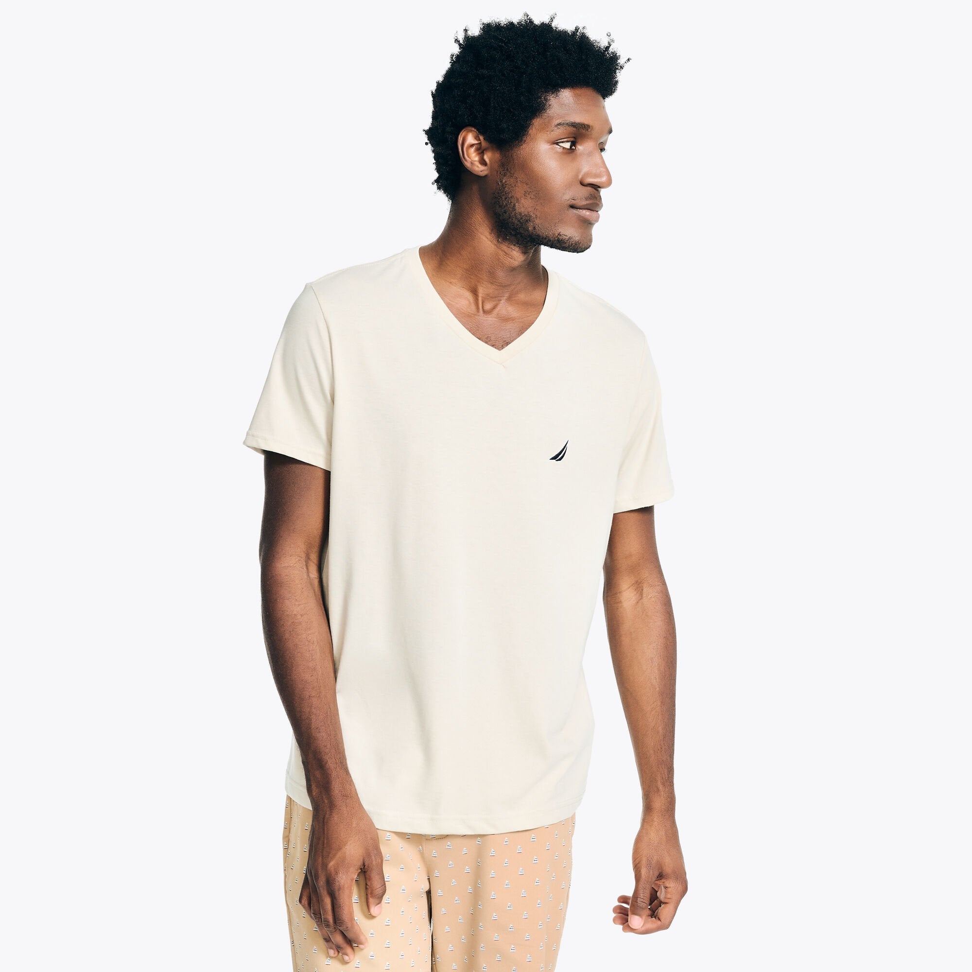 Camiseta con cuello en V