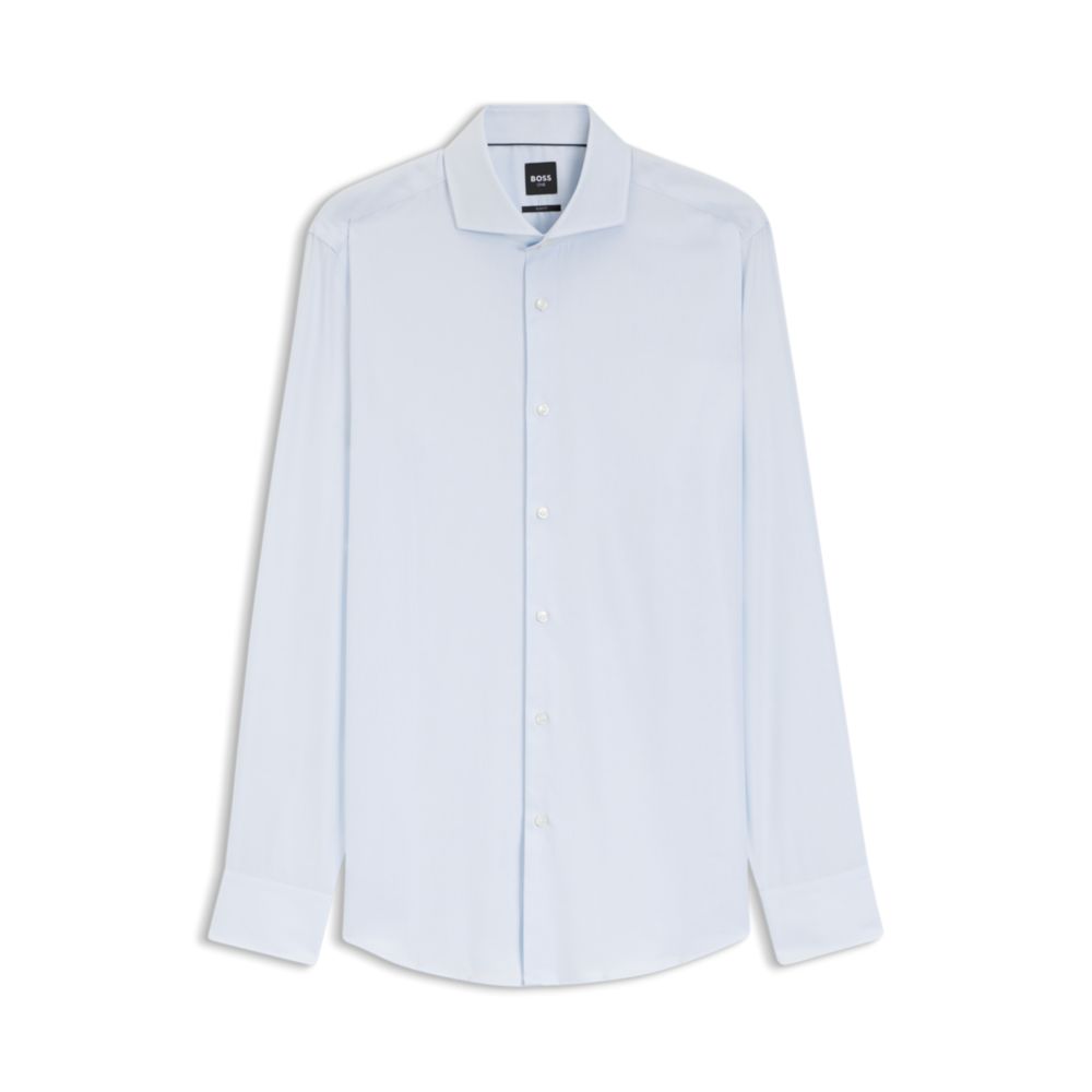 Camisa de mezcla de algodón de corte ajustado