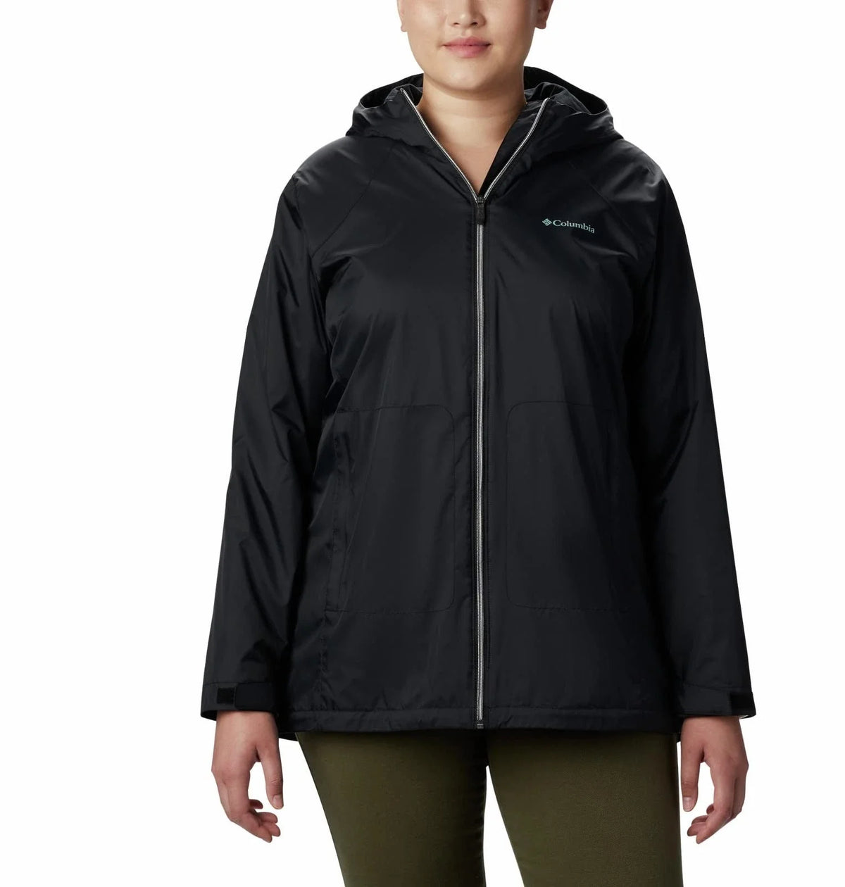 Chaqueta de mujer impermeable color negro