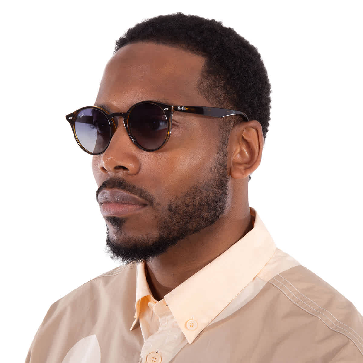 Gafas de sol unisex de montura redonda color gris