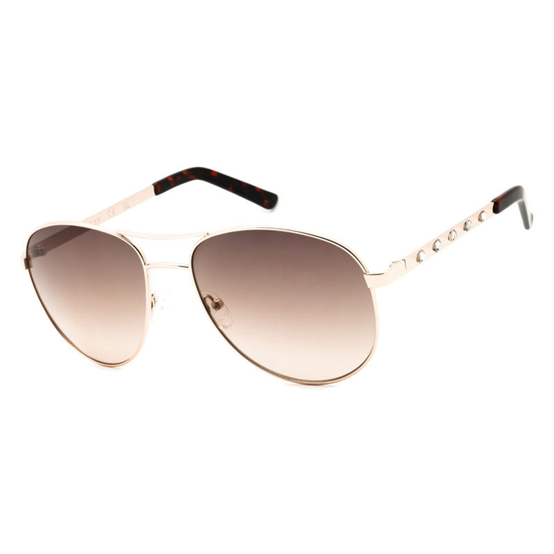 Gafas color café y dorado