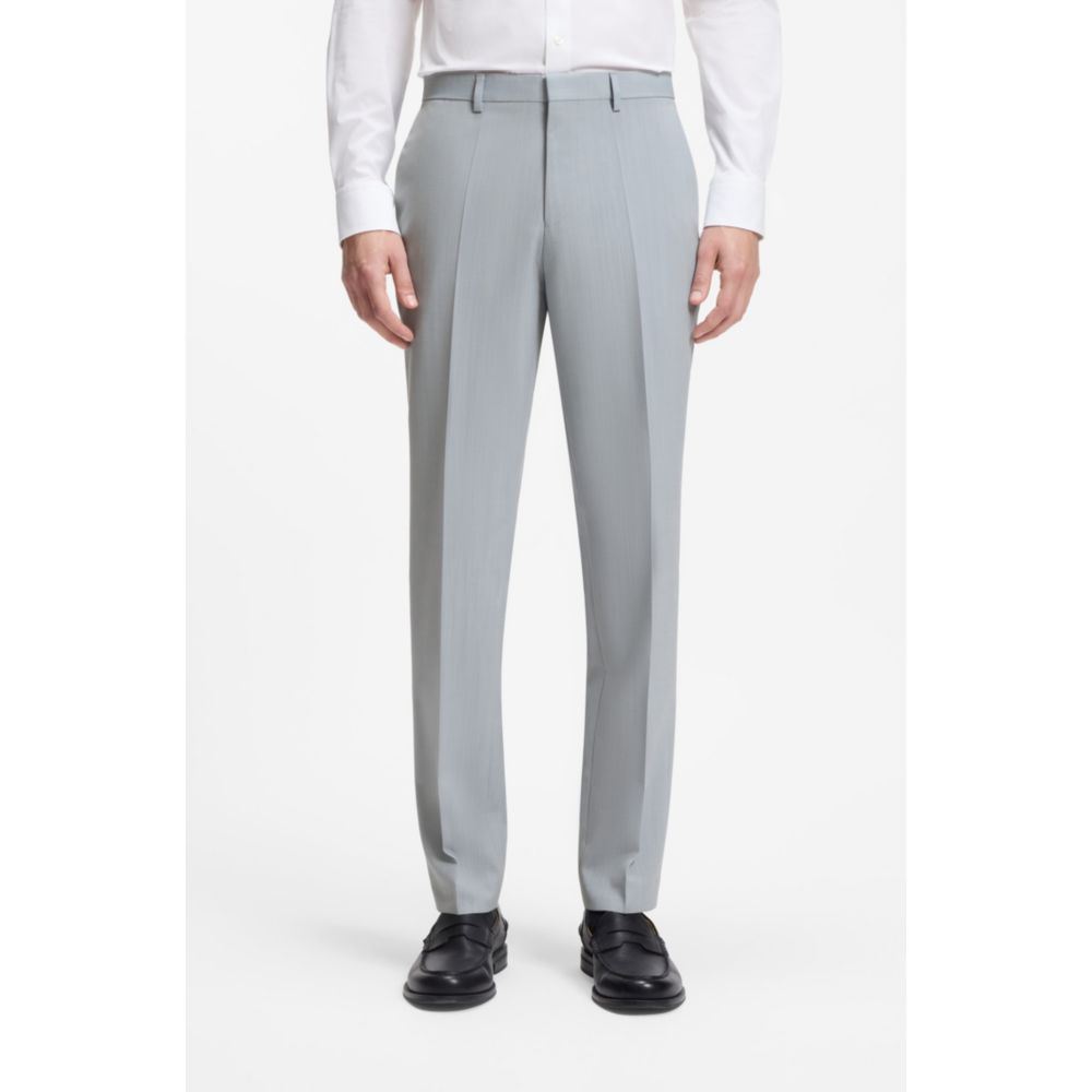Pantalón de mezcla de lana de corte ajustado