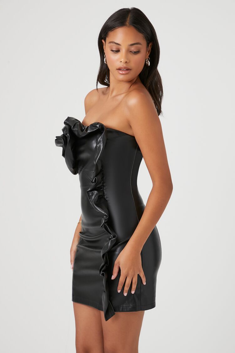 Vestido de efecto cuero