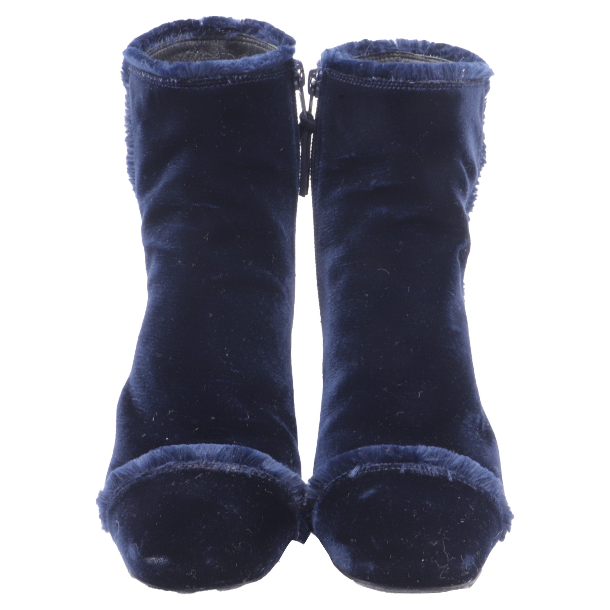 Botas de terciopelo color azul
