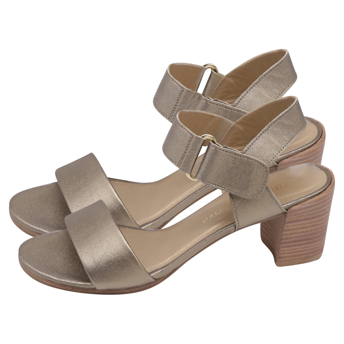 Sandalias de cuero color dorado