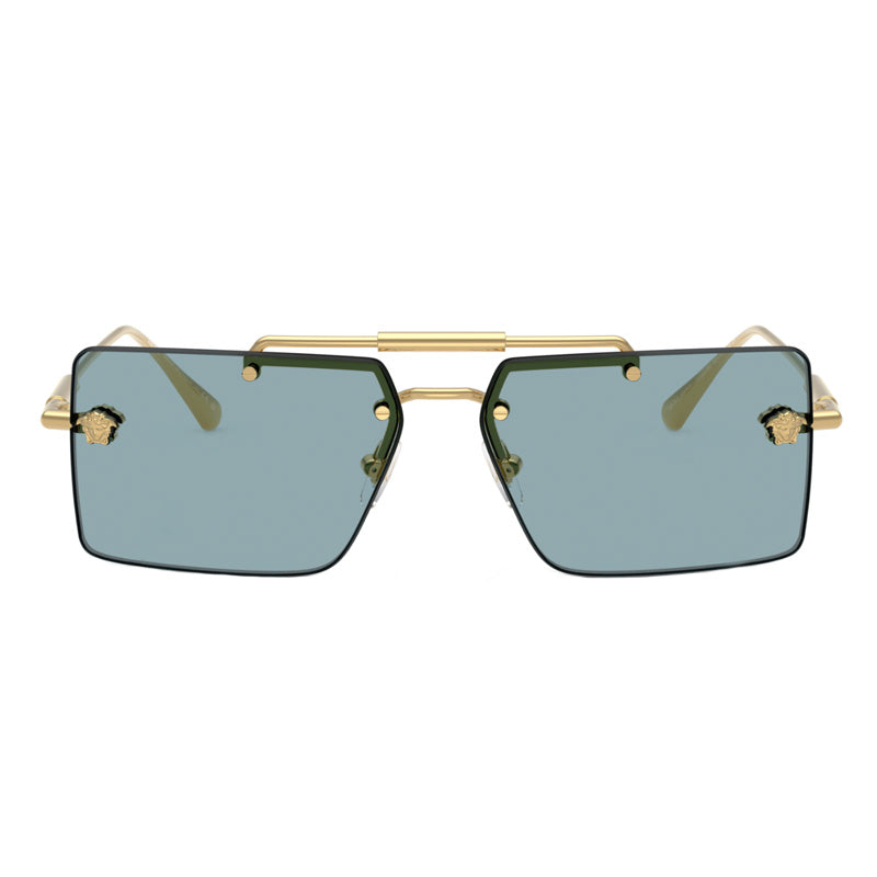 Gafas color azul y dorado