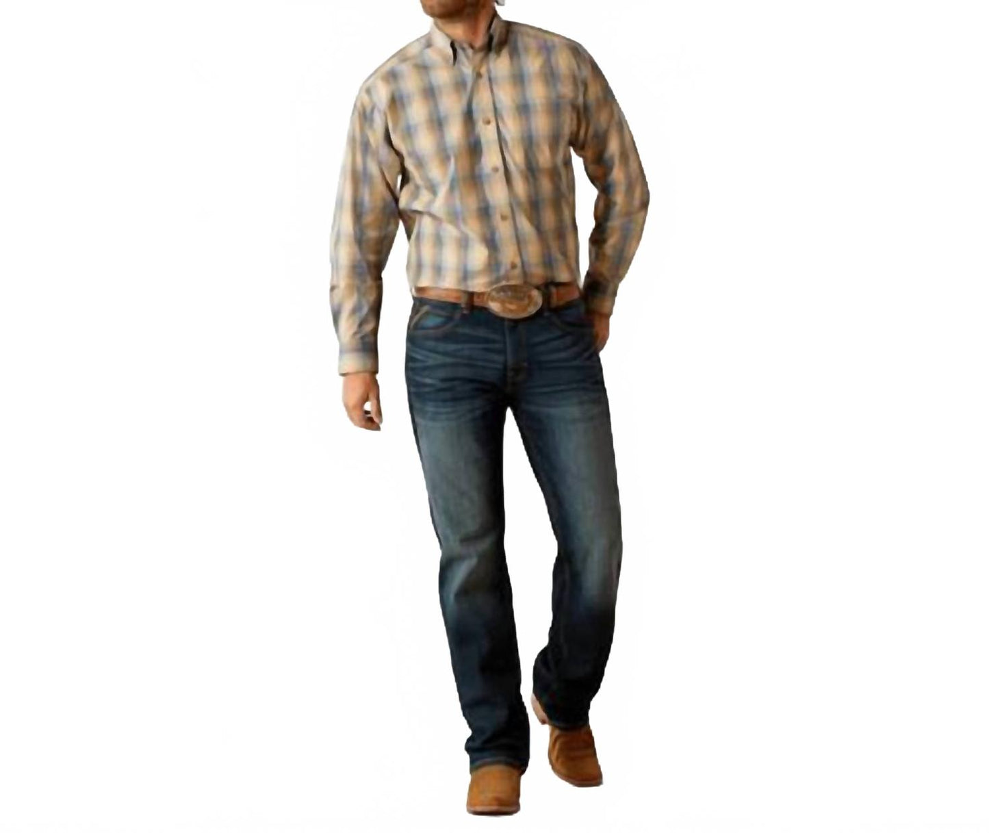 Camisa de hombre color caqui