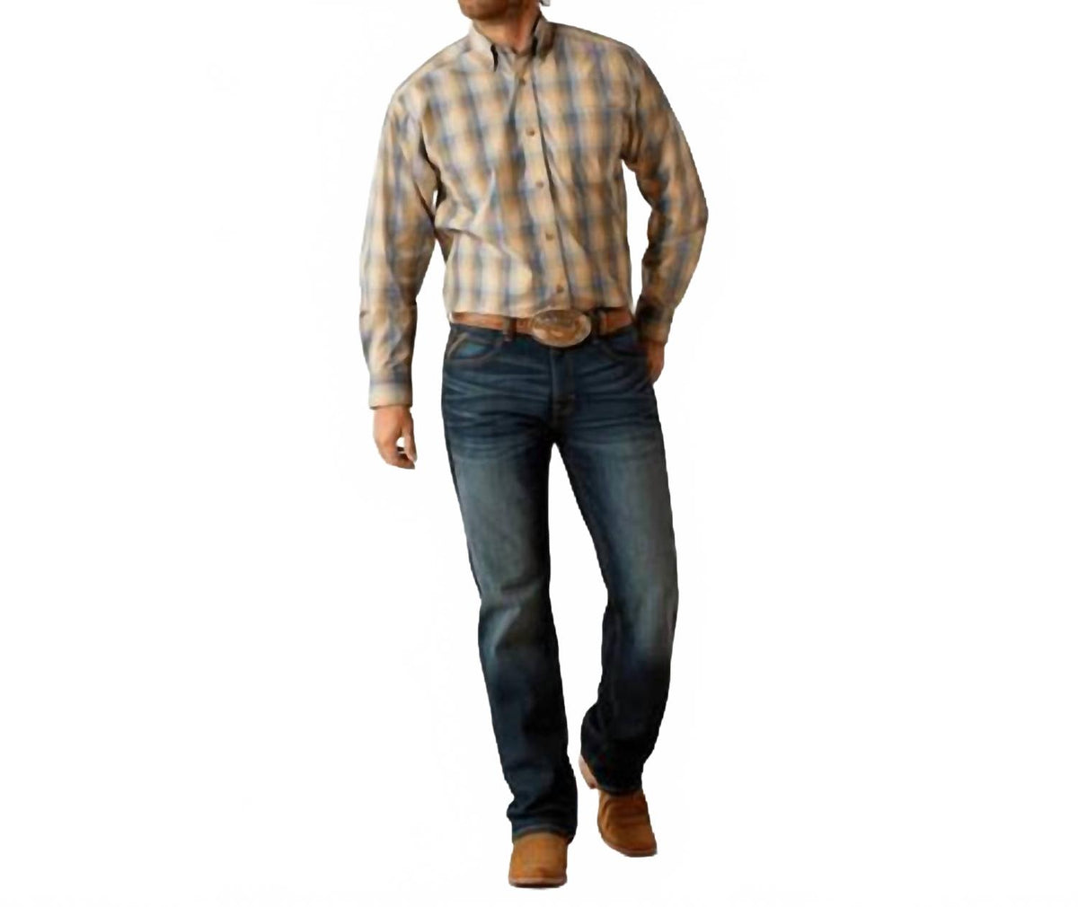 Camisa de hombre color caqui