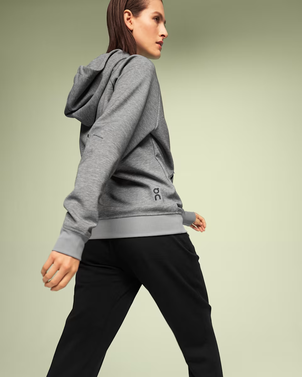Buzo con capucha de mujer color gris
