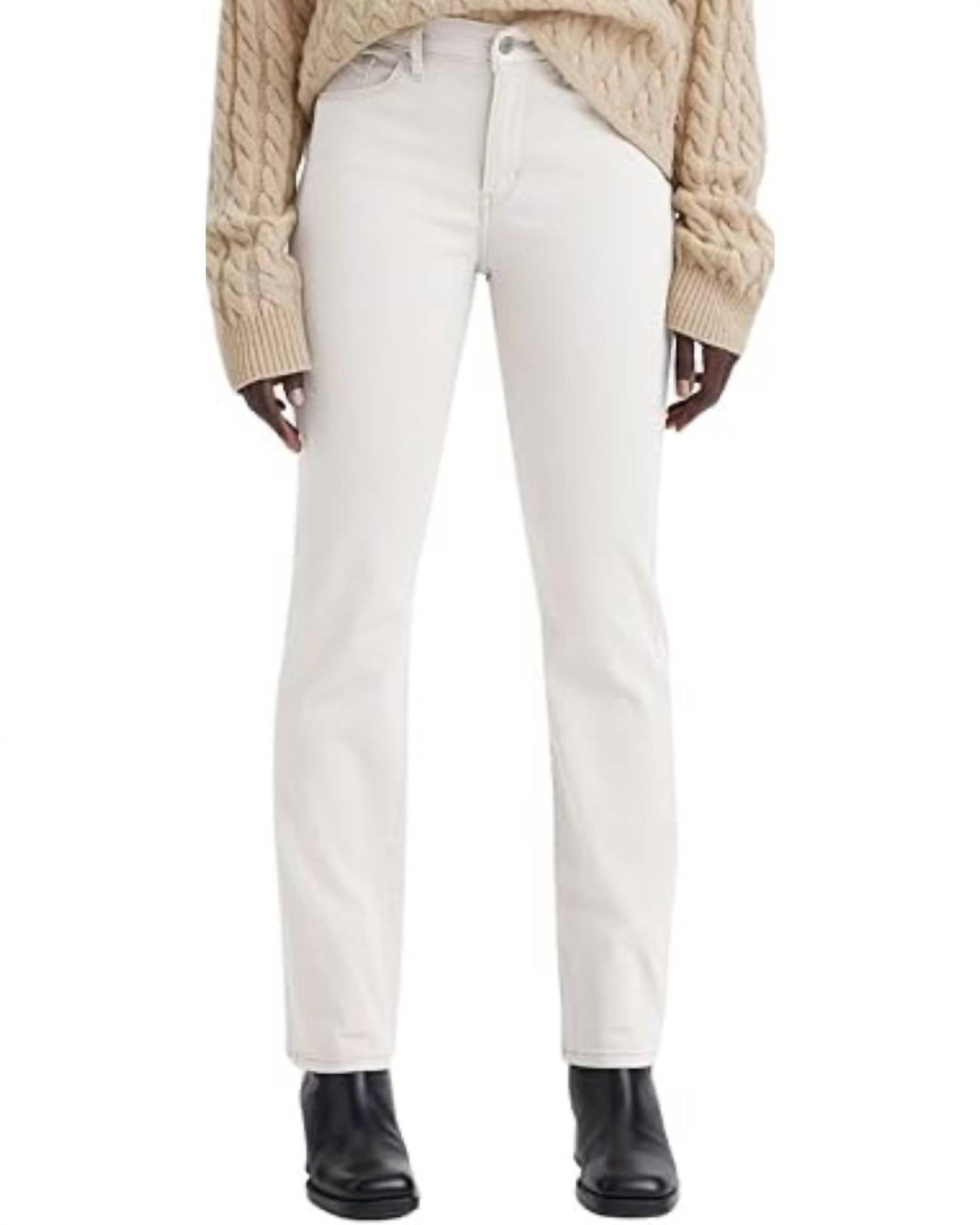 Jean de mujer de mezclilla color blanco