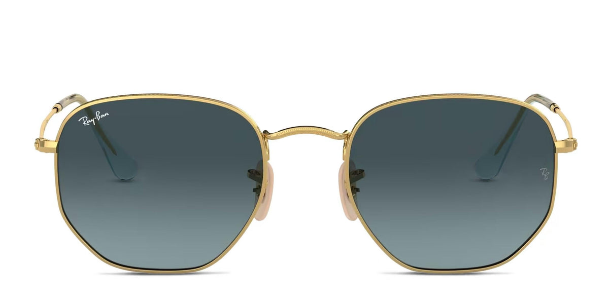 Gafas de sol unisex con lentes polarizados color azul y dorado