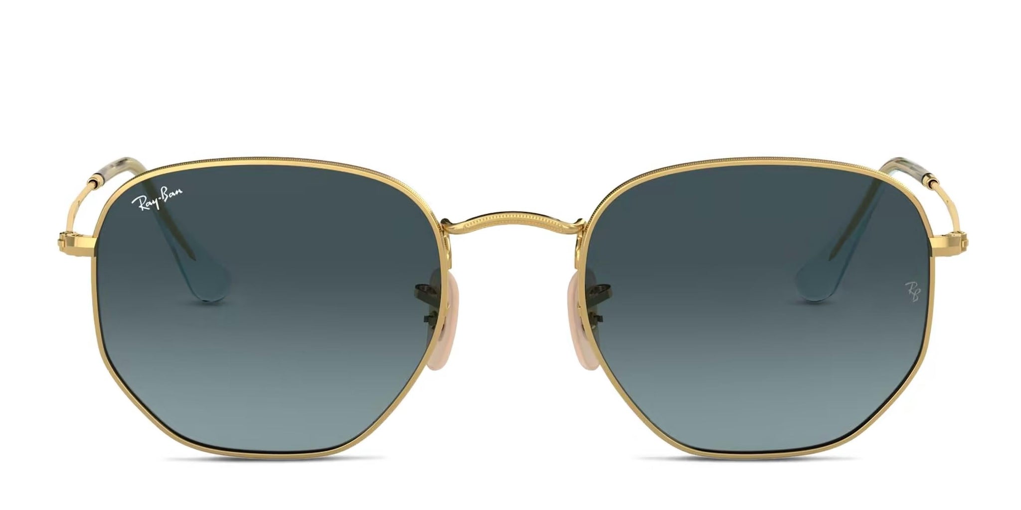 Gafas de sol unisex con lentes polarizados color azul y dorado