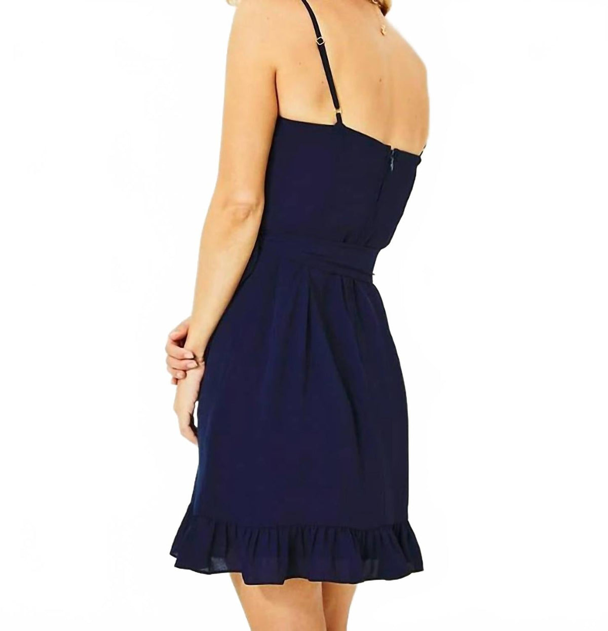 Vestido corto color azul marino