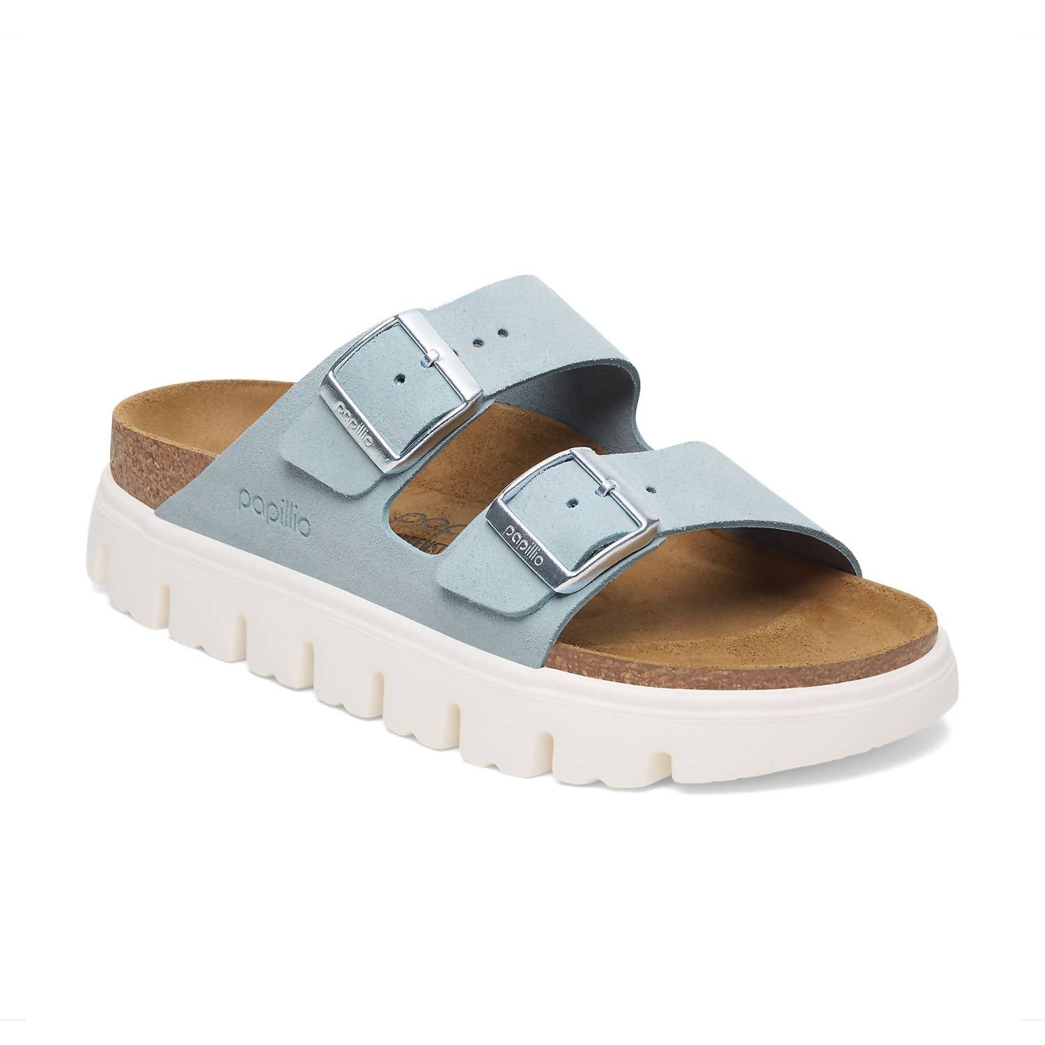 Sandalias para bebé de gamuza color azul