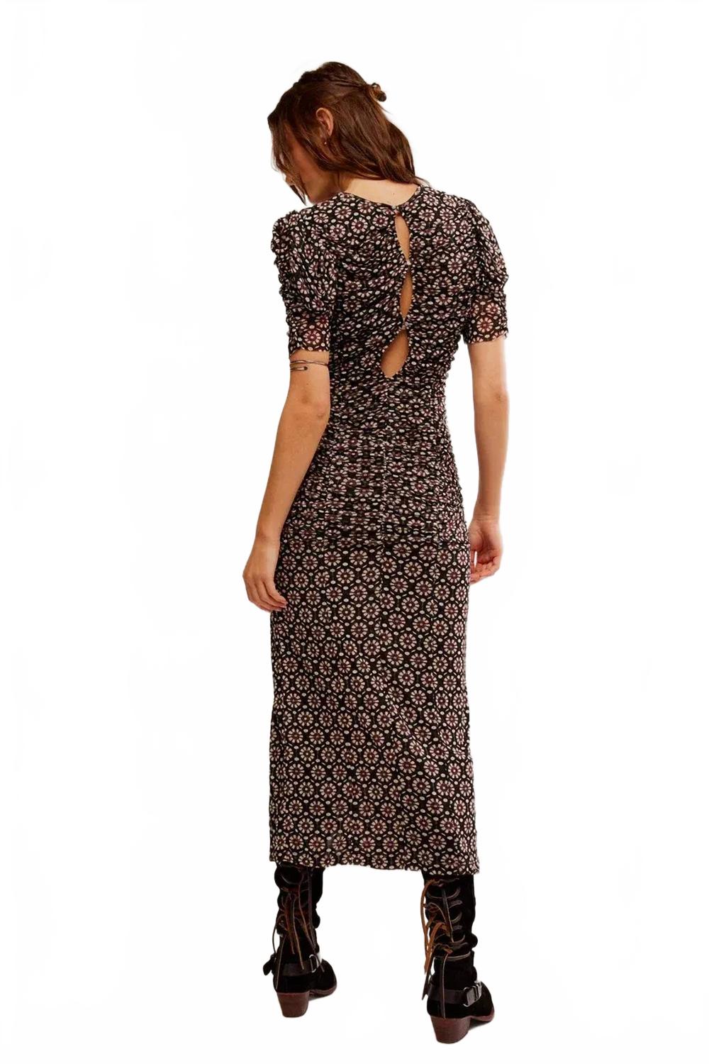 Vestido midi color negro