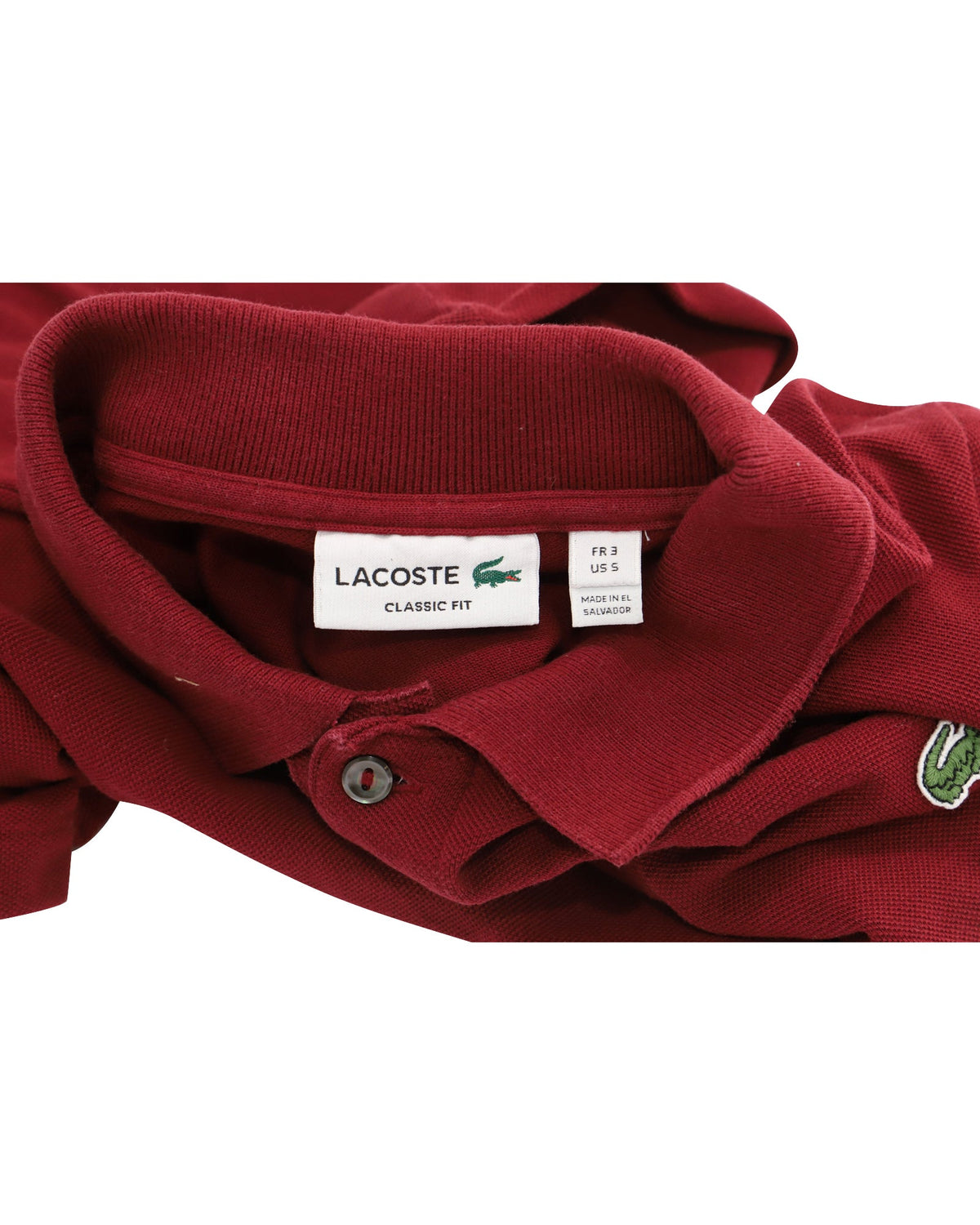 Polo de algodón de manga larga color rojo