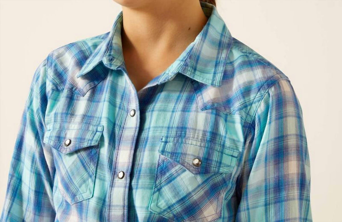 Camisa para niña color azul